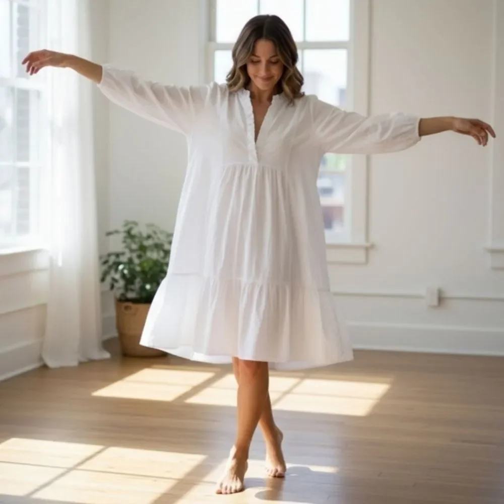 zara white layered dress Zara